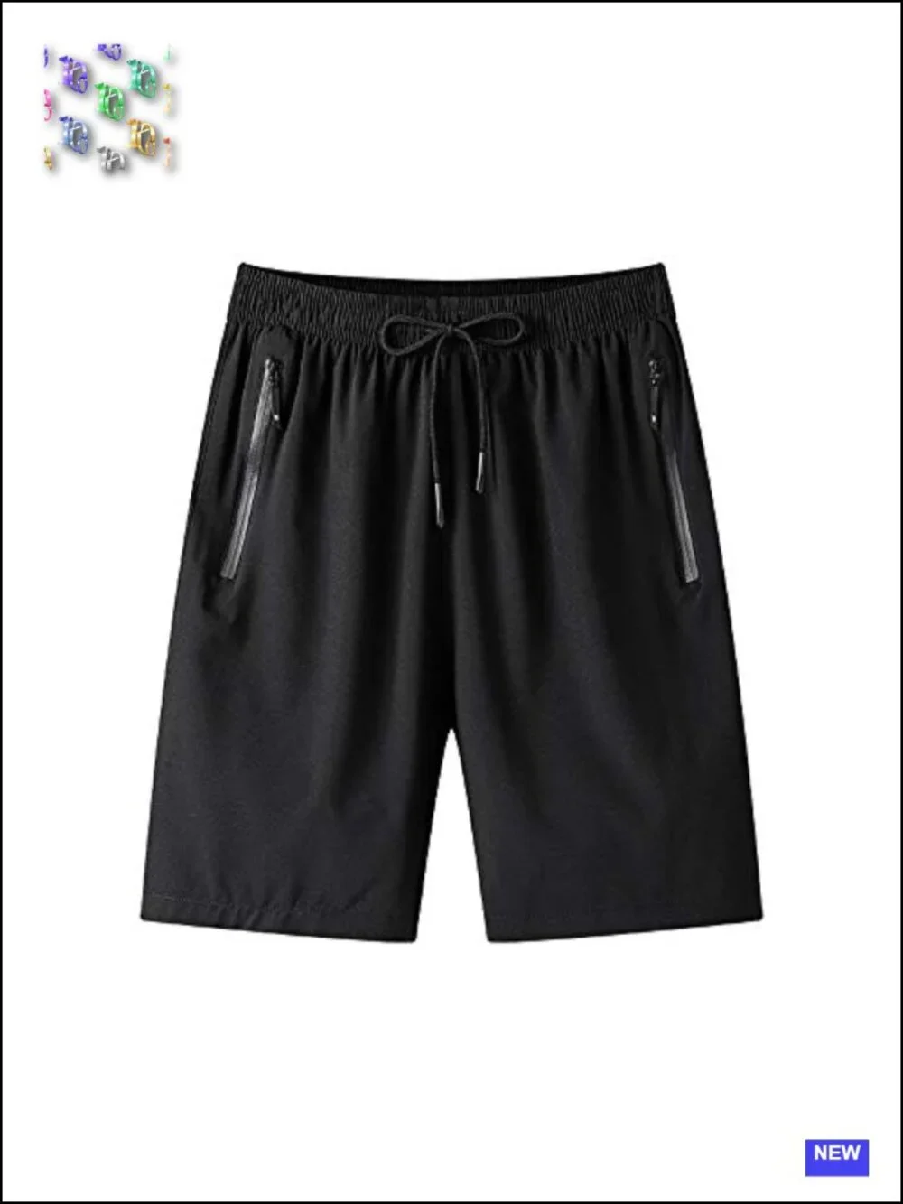 Quick Dry Athletic Running Shorts with Zipper Pockets for Men
